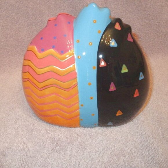 Vtg Laurel Burch Rainbow Cats Sculpture Feline Kitty Trio Hand Painted Signed - Picture 8 of 12